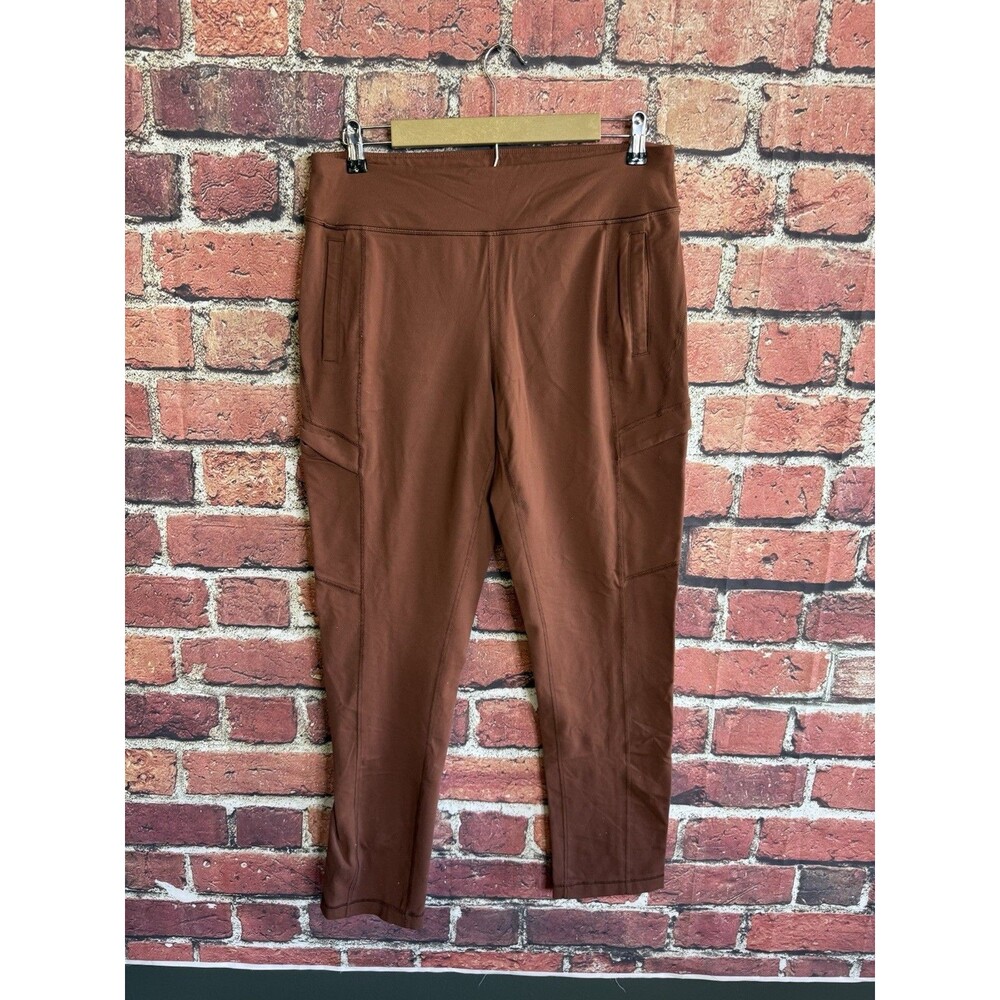 Duluth Trading Co. Women’s Orange Cropped Cargo Leggings Size Medium Athletic